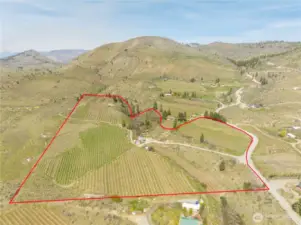 This is what 33.93 acres looks like. (lines are approximate to the area)