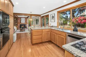 Rich, solid hardwood floors in pristine condition!