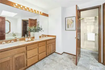 5 Piece Bath with Skylight   & Generous Walk-in Closet
