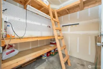 The private storage room is ideal for keeping your gear, tools, or seasonal items easily accessible.