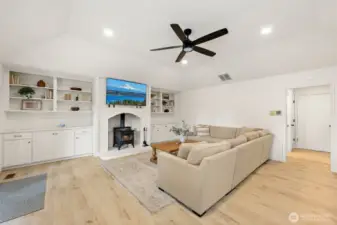 STUNNING! New Built-in Cabinetry, Cozy Wood Stove, & Cardiff Beach Oak Floors Run Throughout the Home!