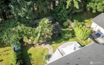 Fully-fenced back yard
