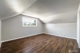 One of the large bedrooms upstairs