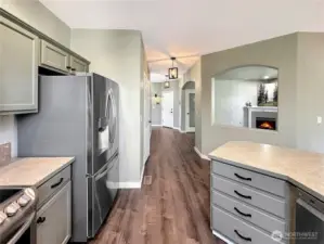 Kitchen looking towards the front door
