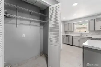 Laundry Space in Kitchen