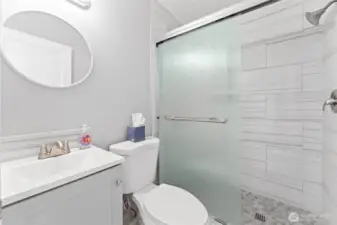 Three quarter hall bathroom