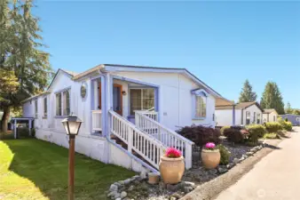 Landscaped low maintenance front yard~