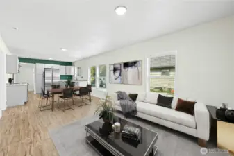 Living room & dining room
