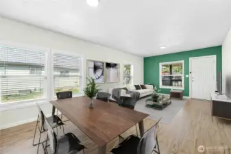 Living room & dining room