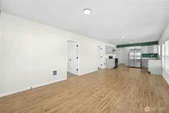Living room & dining room