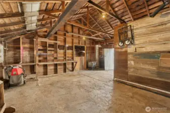 Inside garage/shop with power