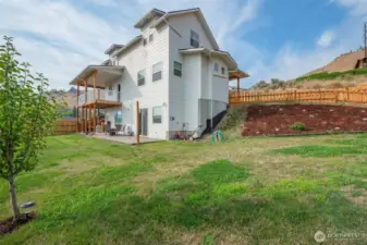 Backside view of home