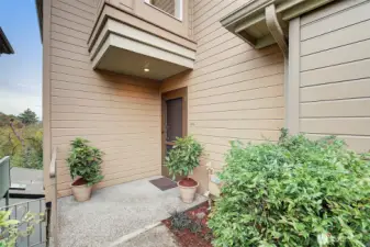 Main entry through front  gardens.