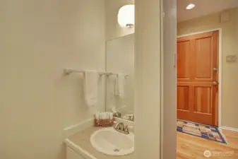 Half bath on main off entry.