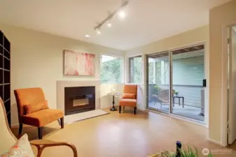 Lower level family room adjacent to 3rd deck and 3rd bedroom.