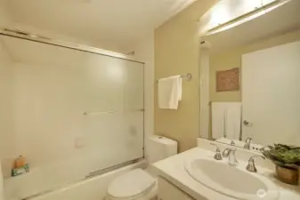 Full bath on lower level.