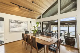 Dining off kitchen enjoys spectacular lake views!