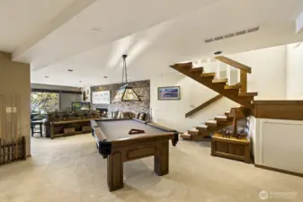 Lower level rec room