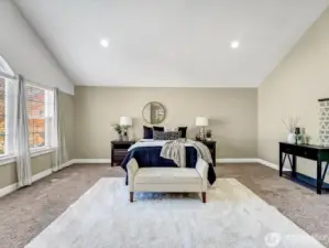 Main Bedroom, virtually staged.