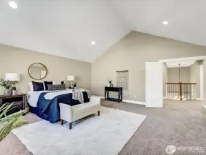 Main Bedroom, virtually staged.