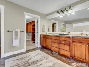 Main Bath, virtually staged.