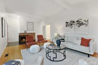 TWO wood-burning fireplaces.