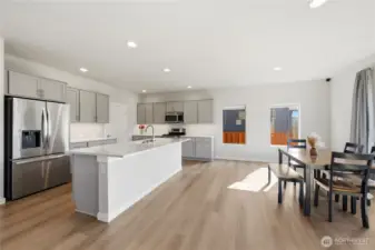 Bright dining space positioned just off the kitchen.