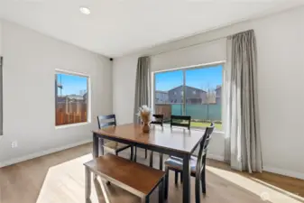 Spacious dining area perfect for hosting gatherings.