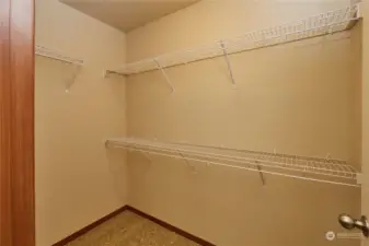 Large walk-in closet!