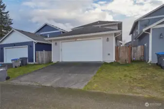 Garage at back of the home.