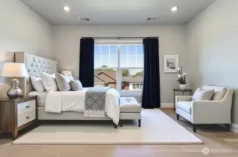 Virtual Staging. Bedroom #2 located on upper level
