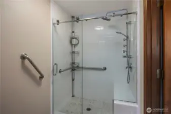 Main floor bedroom ensuite bathroom shower