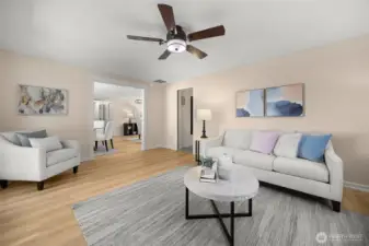 Spacious great room perfect for game nights, laughter, and everyday living.