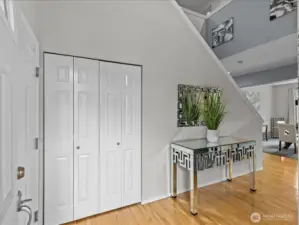 Entry, coat closet