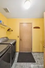 Utility room off the garage.