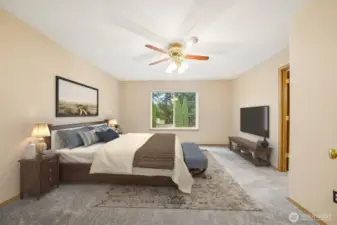 Primary bedroom (virtually staged).