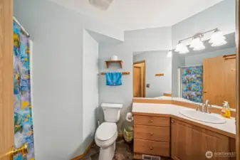 2nd bathroom on upper level.