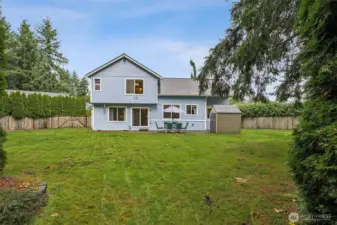 Huge backyard for entertaining.