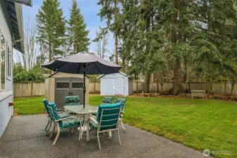 Enjoy entertaining on the back patio.