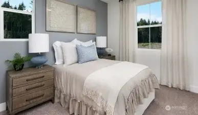 Rendering - Not actual home - Bedroom 2 - 2nd floor