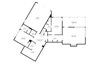 Lower Level. Marketing floor plan, actual measurements may vary.