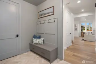 Mudroom off garage