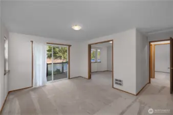 Primary ensuite with private balcony - enjoy your nights watching the sun set on the lake!