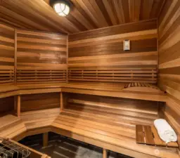Cedar Sauna on the Lower Level