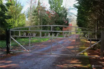 Bow Lake Lane private gate with keypad