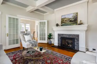 French doors leading to dining area