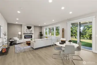 Spacious great room. For representation purposes only colors may vary.