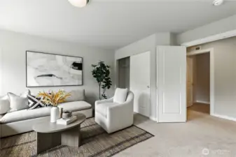 Large Bedroom or Flex room for play, media or games.