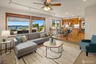 Family Room to Breakfast Nook and Kitchen