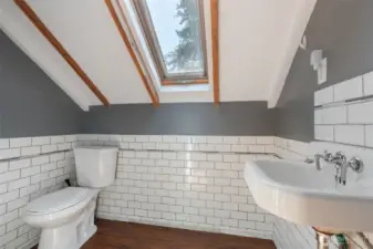 Upstairs half bath